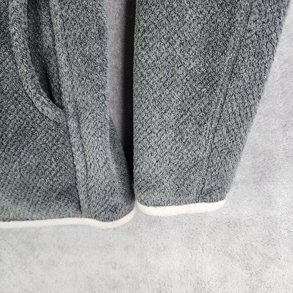 Womens Gray Patagonia Polartec Fleece Pullover Jacket 1/4 Snap Button Size S - Picture 5 of 11
